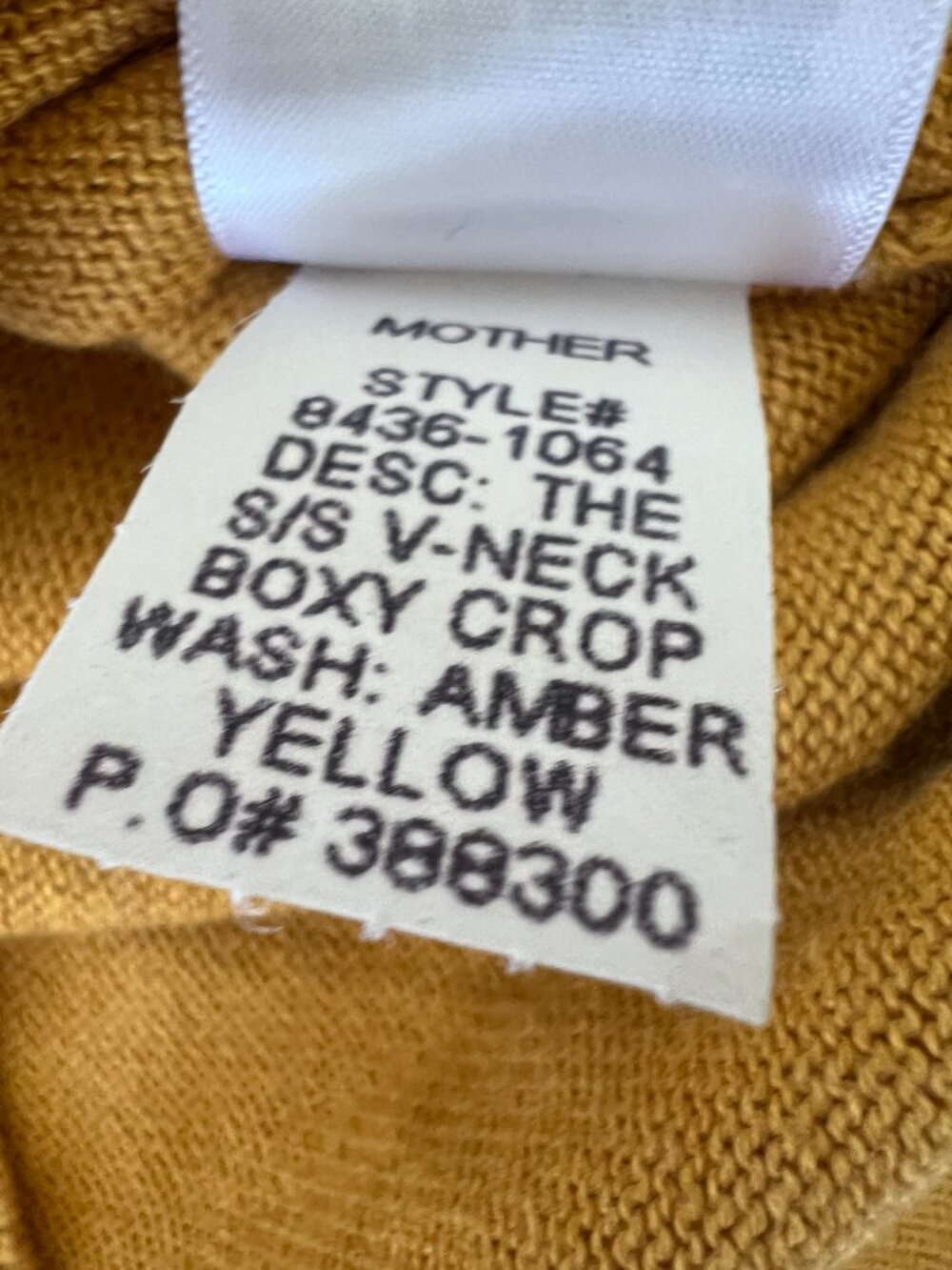 MOTHER - 2 Piece Knit Short Set - Amber Yellow - Size XS - Picture 12 of 12